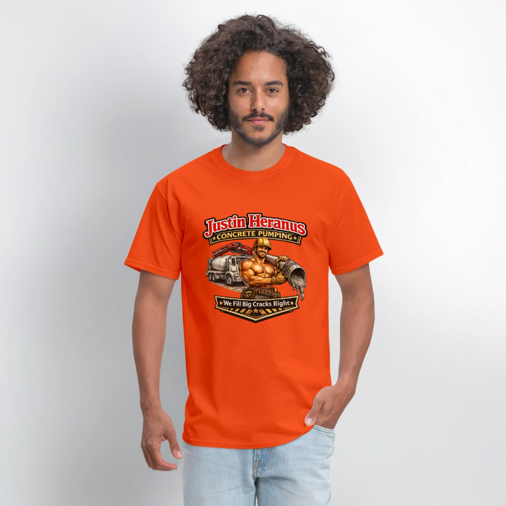 Justin Heranus Concrete Pumping T-Shirt - orange