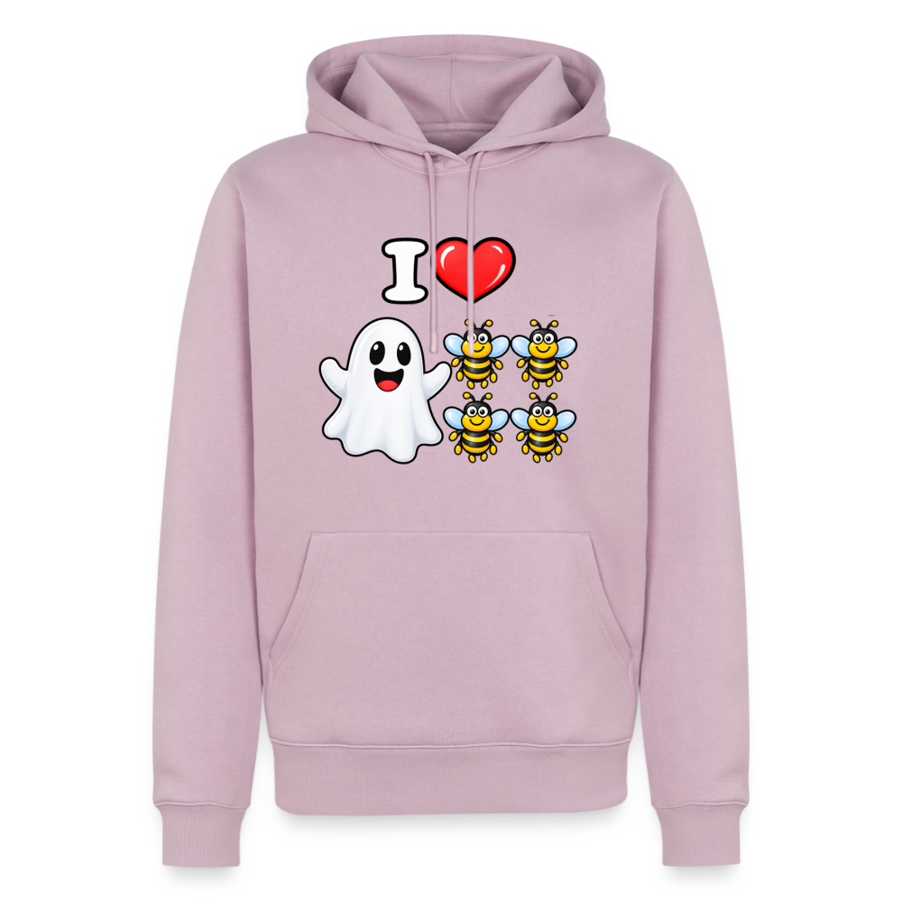 I Heart Boo Bees Funny Halloween Premium Hoodie Color: Dusty Pink