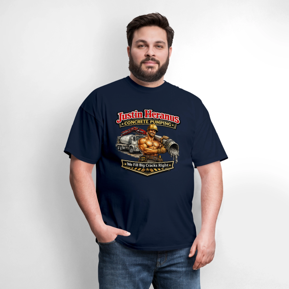 Justin Heranus Concrete Pumping T-Shirt - navy