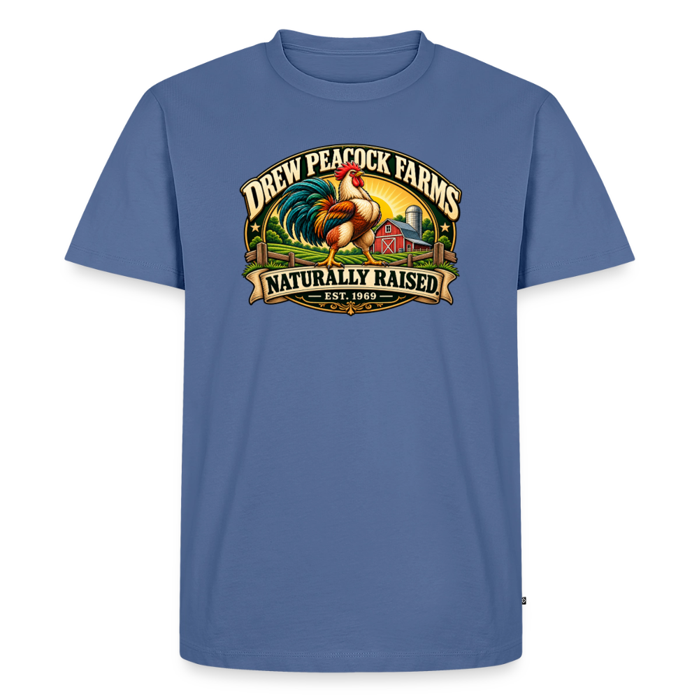 Drew Peacock Farms Premium T-Shirt Color: Stone Blue