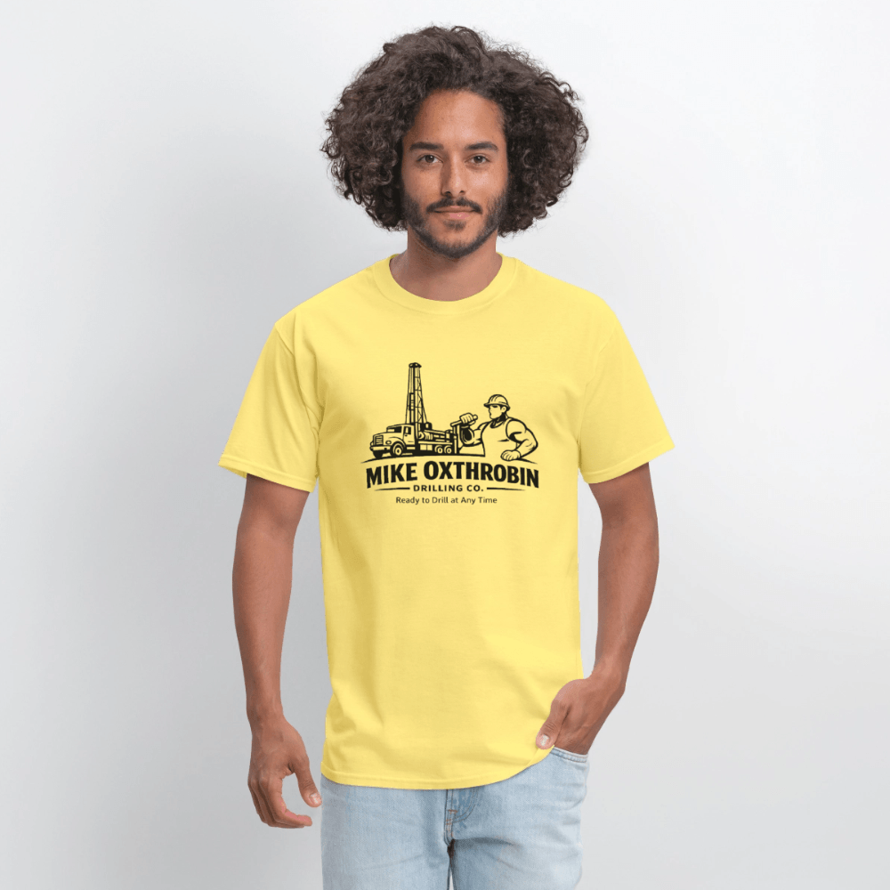 Mike Oxthrobin Drilling Co Funny T-Shirt Color: Rock