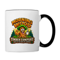 Morning Wood Timber Company – Funny Adult Humor Coffee Mug - white/black