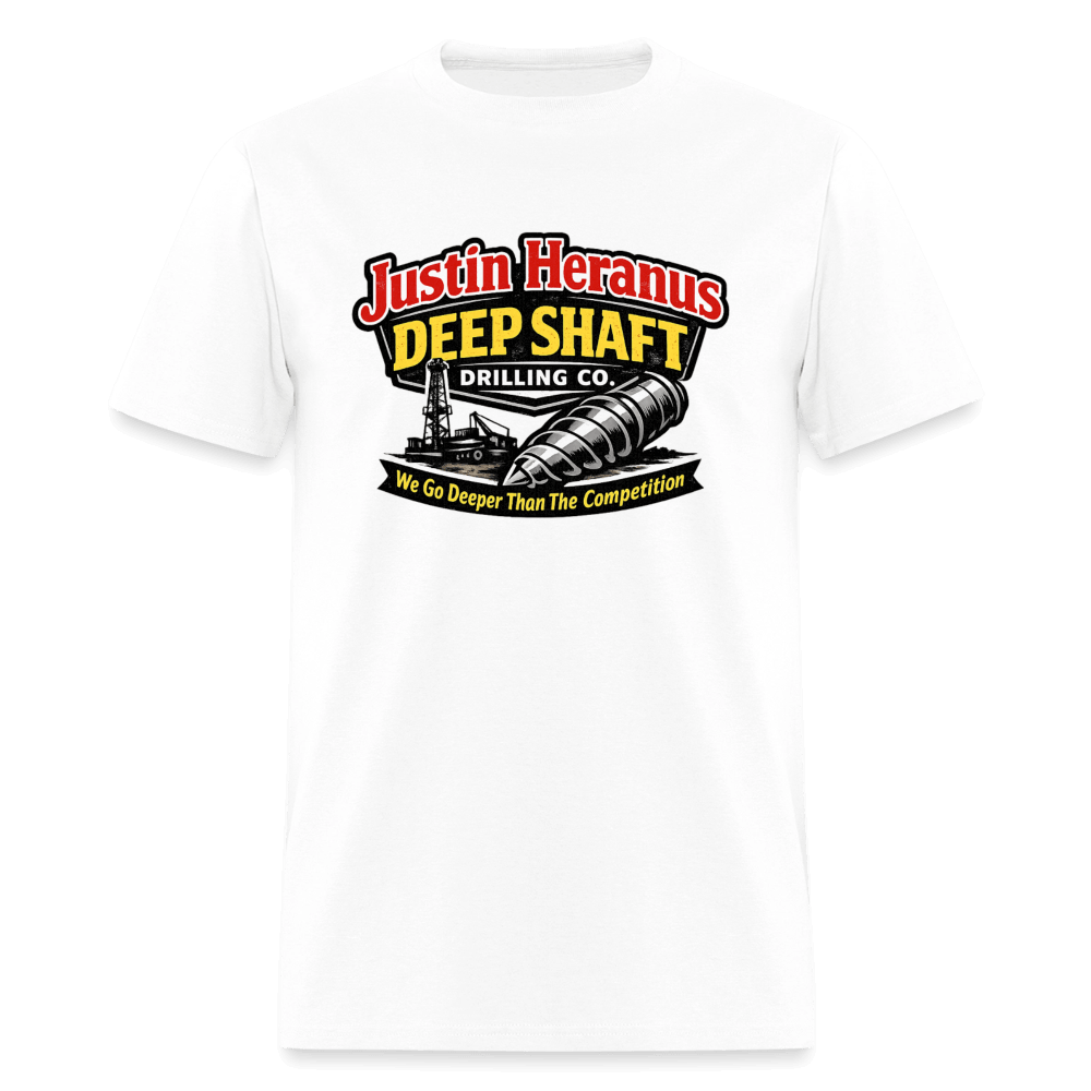 Justin Heranus Deep Shaft Drilling T-Shirt Color: White