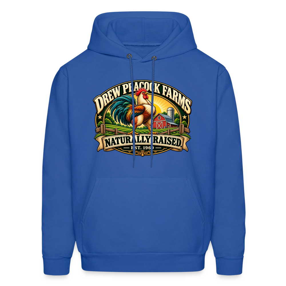 Drew Peacock Farms Hoodie Color: Royal Blue