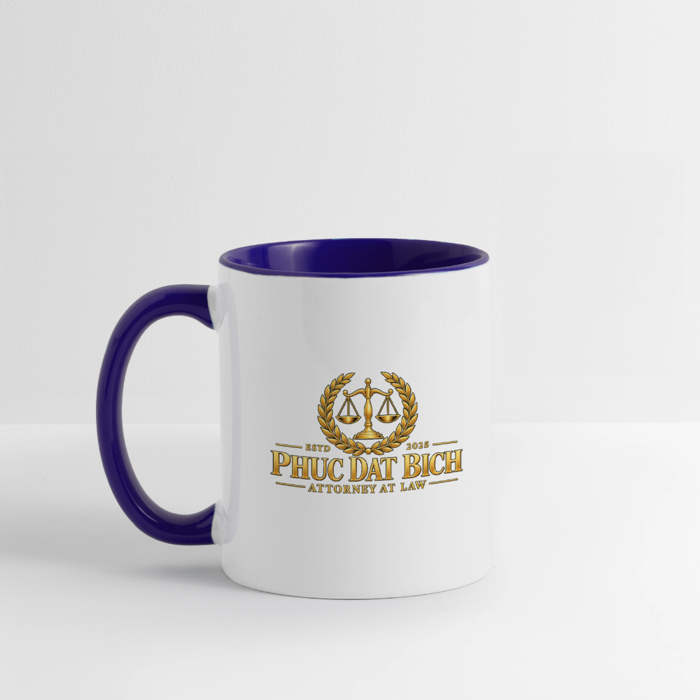 Phuc Dat Bich Attorney At Law Mug - white/cobalt blue