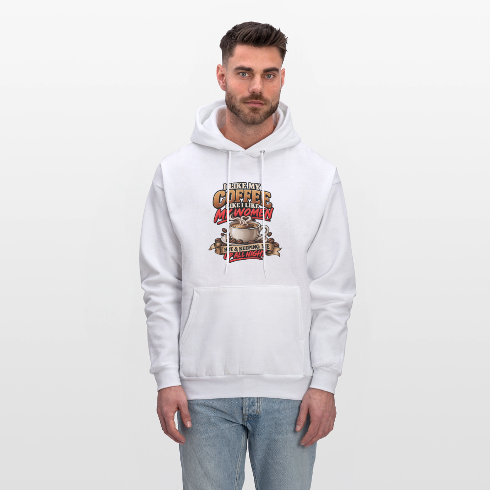 I Like My Coffee Like I Like My Women — Hot &amp; Keeping Me Up All Night Hoodie Color: Charcoal Grey
