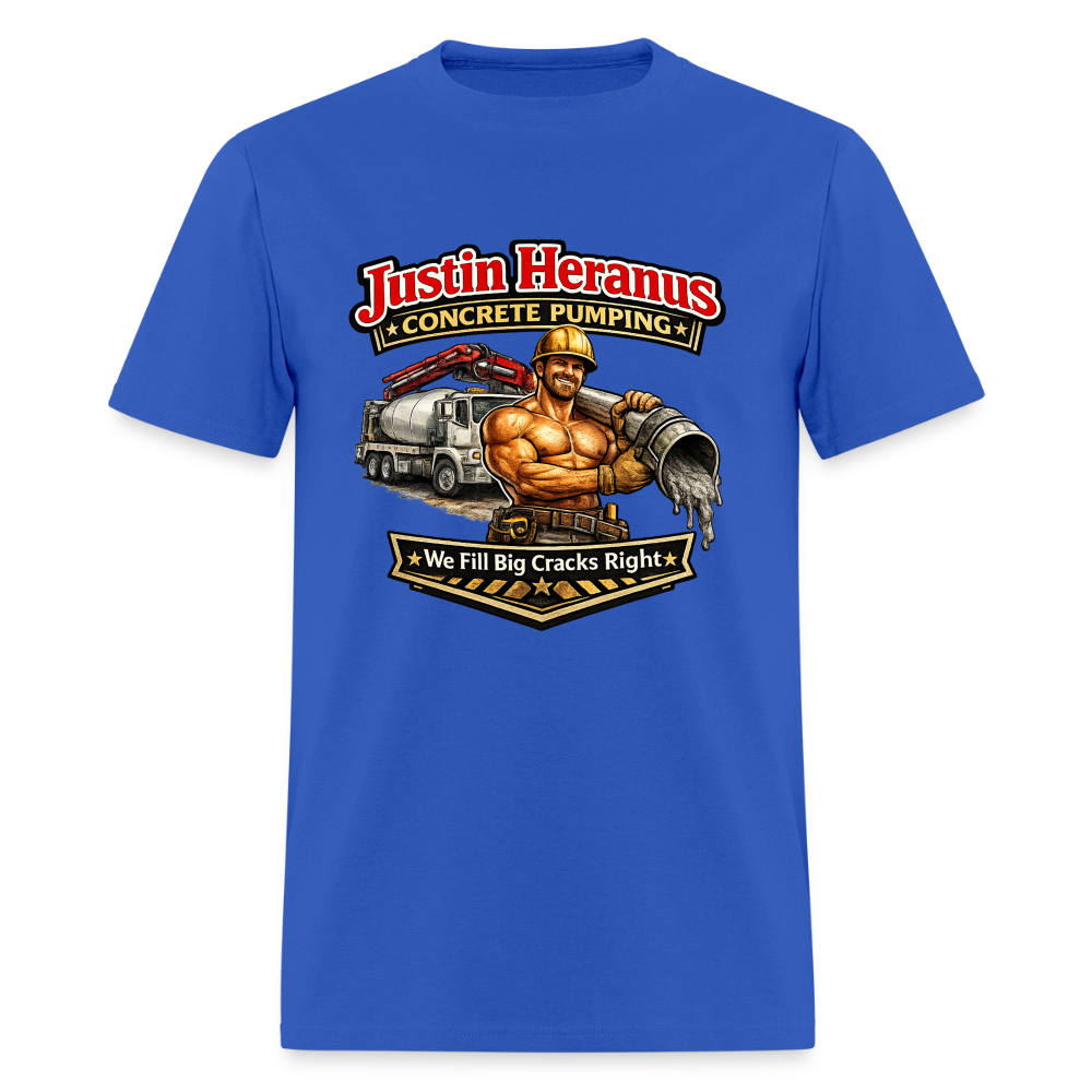Justin Heranus Concrete Pumping T-Shirt - royal blue