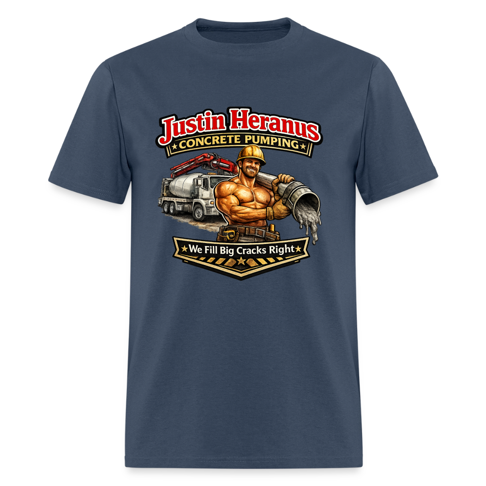 Justin Heranus Concrete Pumping T-Shirt -  blue dusk