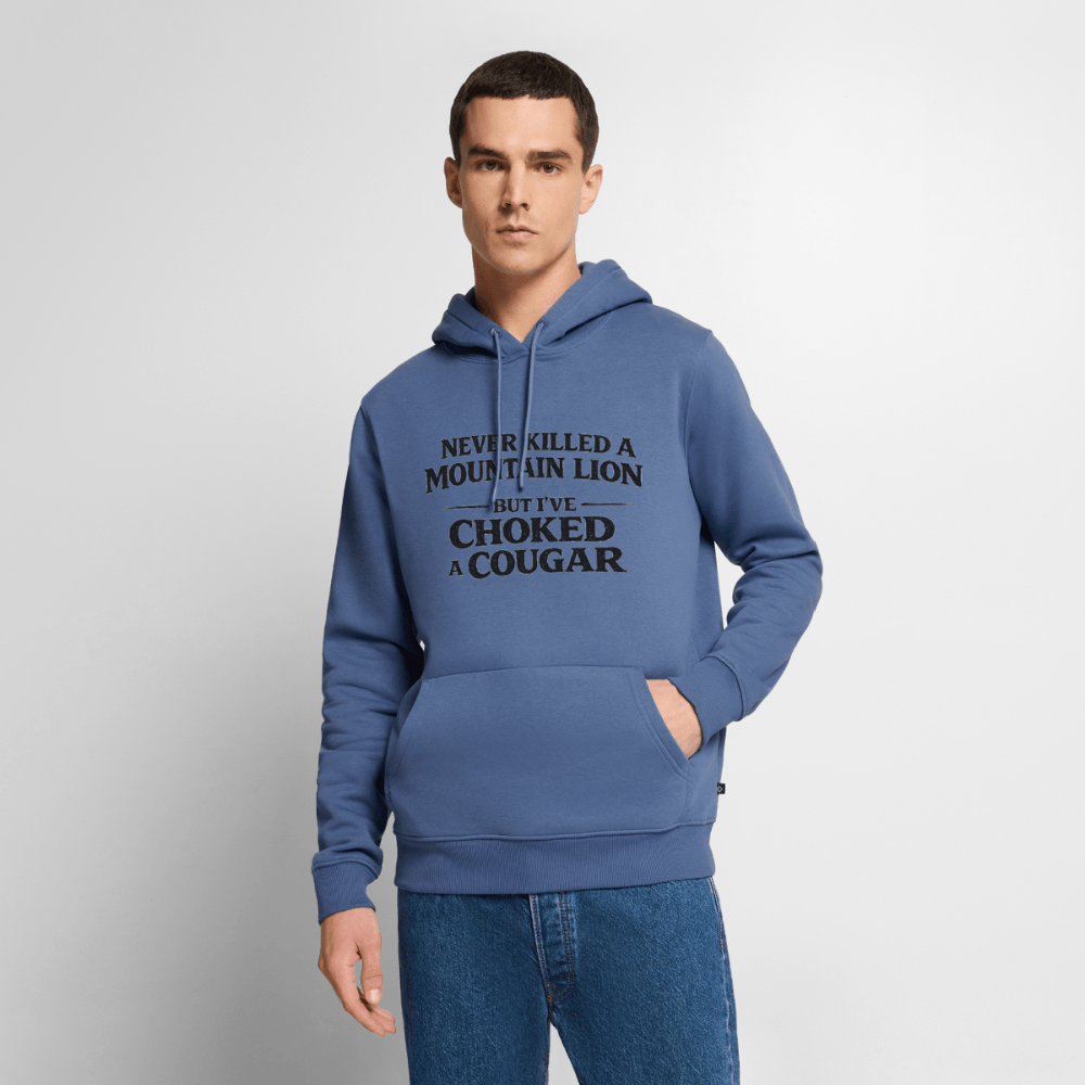 Never Killed A Mountain Lion But I've Choked A Cougar Premium Hoodie Color: White