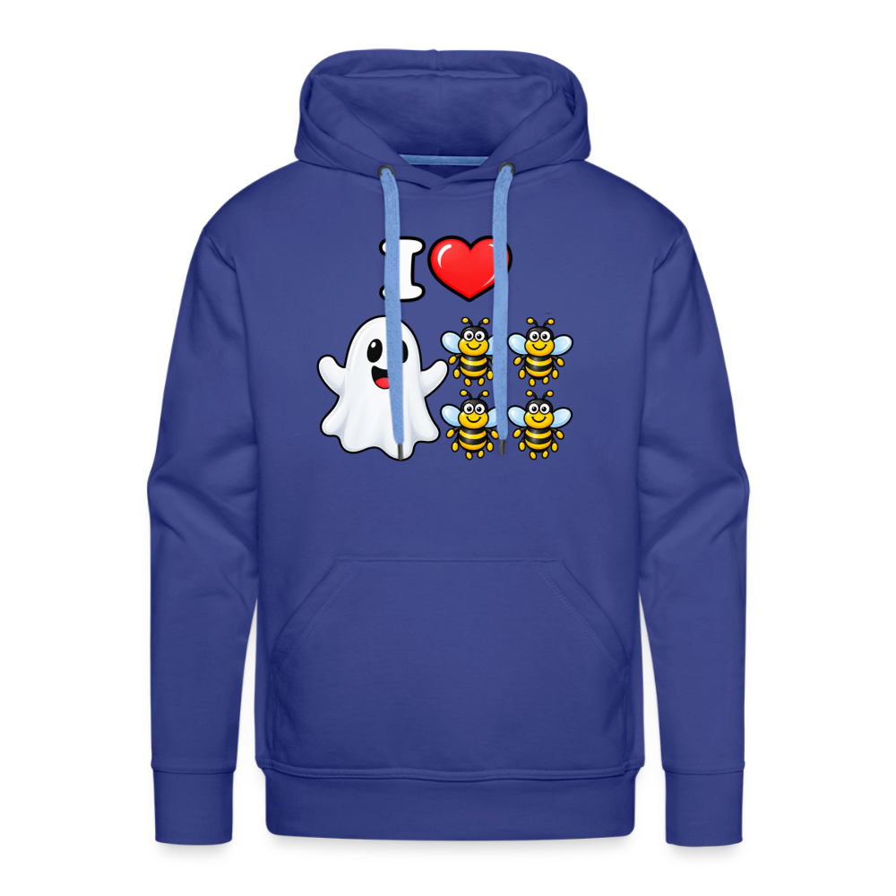 I Heart Boo Bees Funny Halloween Premium Hoodie Color: Royal Blue