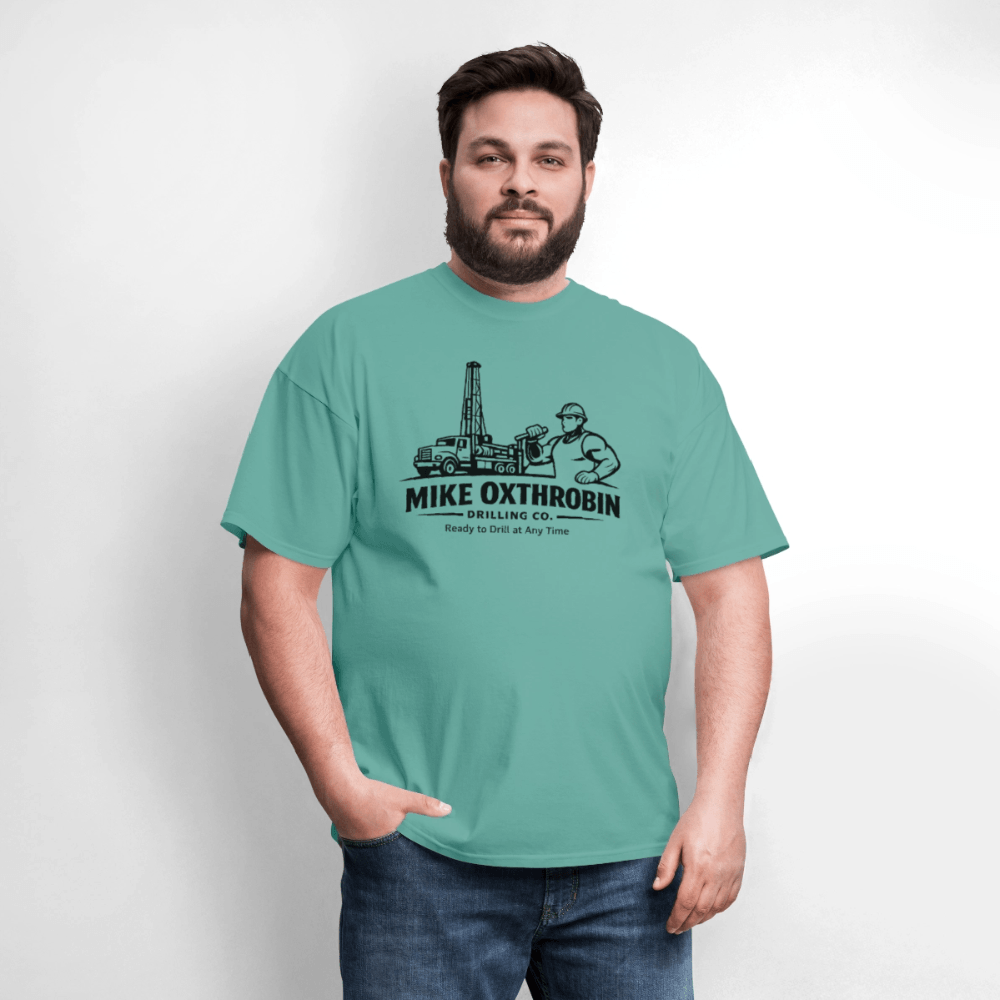 Mike Oxthrobin Drilling Co Funny T-Shirt Color: Rock