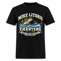 Mike Litoris Fishing Charters T-Shirt Color: Black