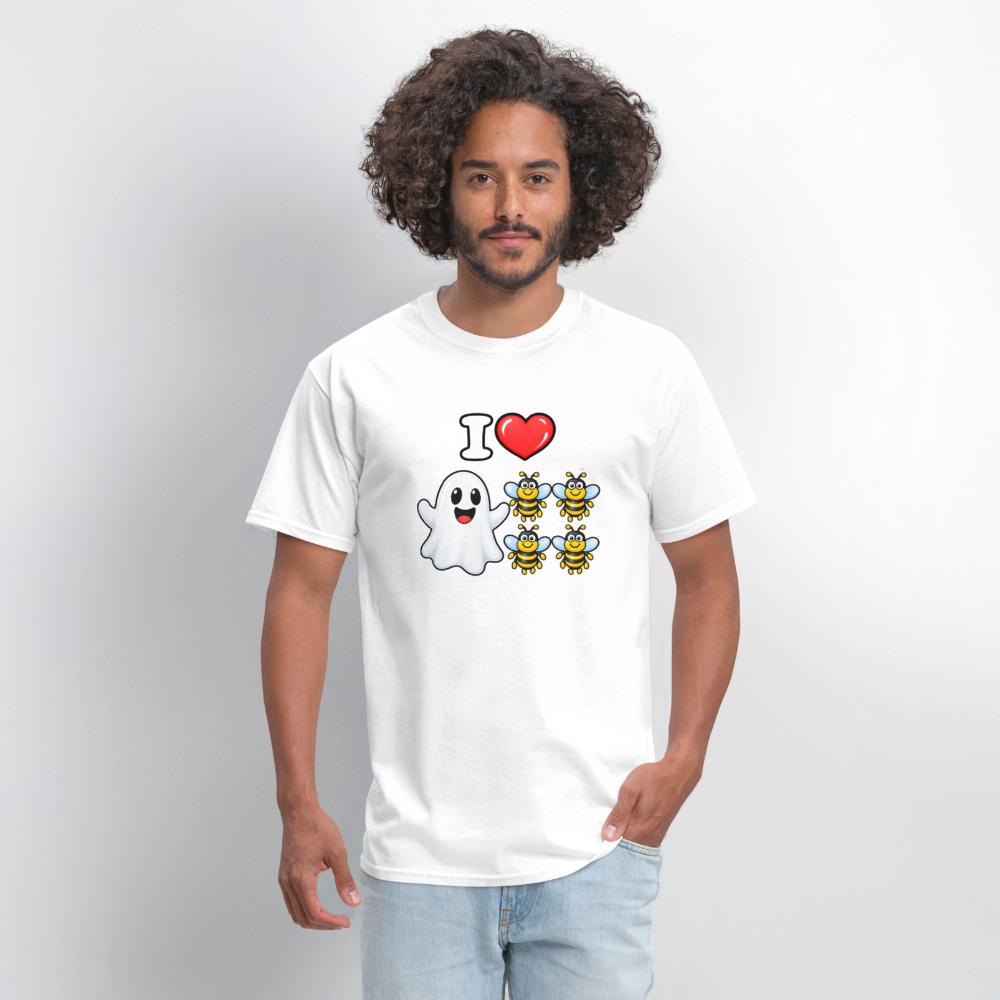 I Heart Boo Bees Funny Halloween T-Shirt Color: Navy