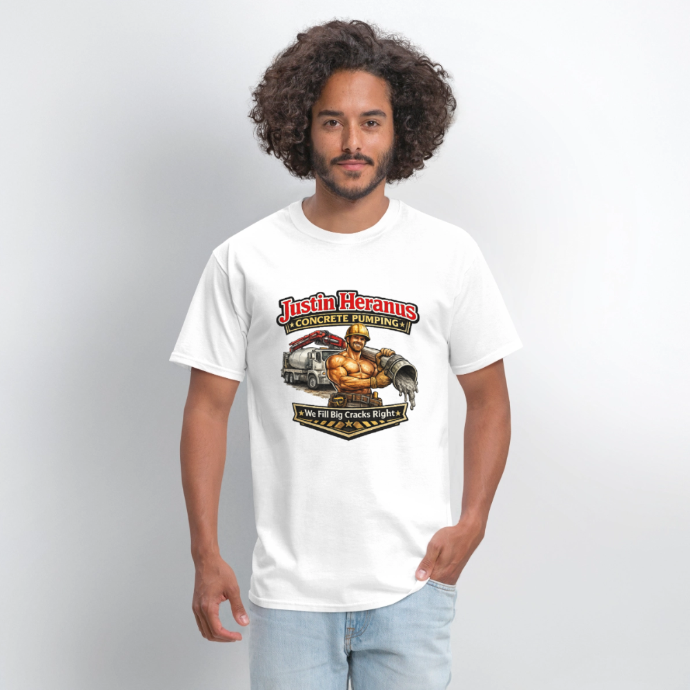 Justin Heranus Concrete Pumping T-Shirt - white