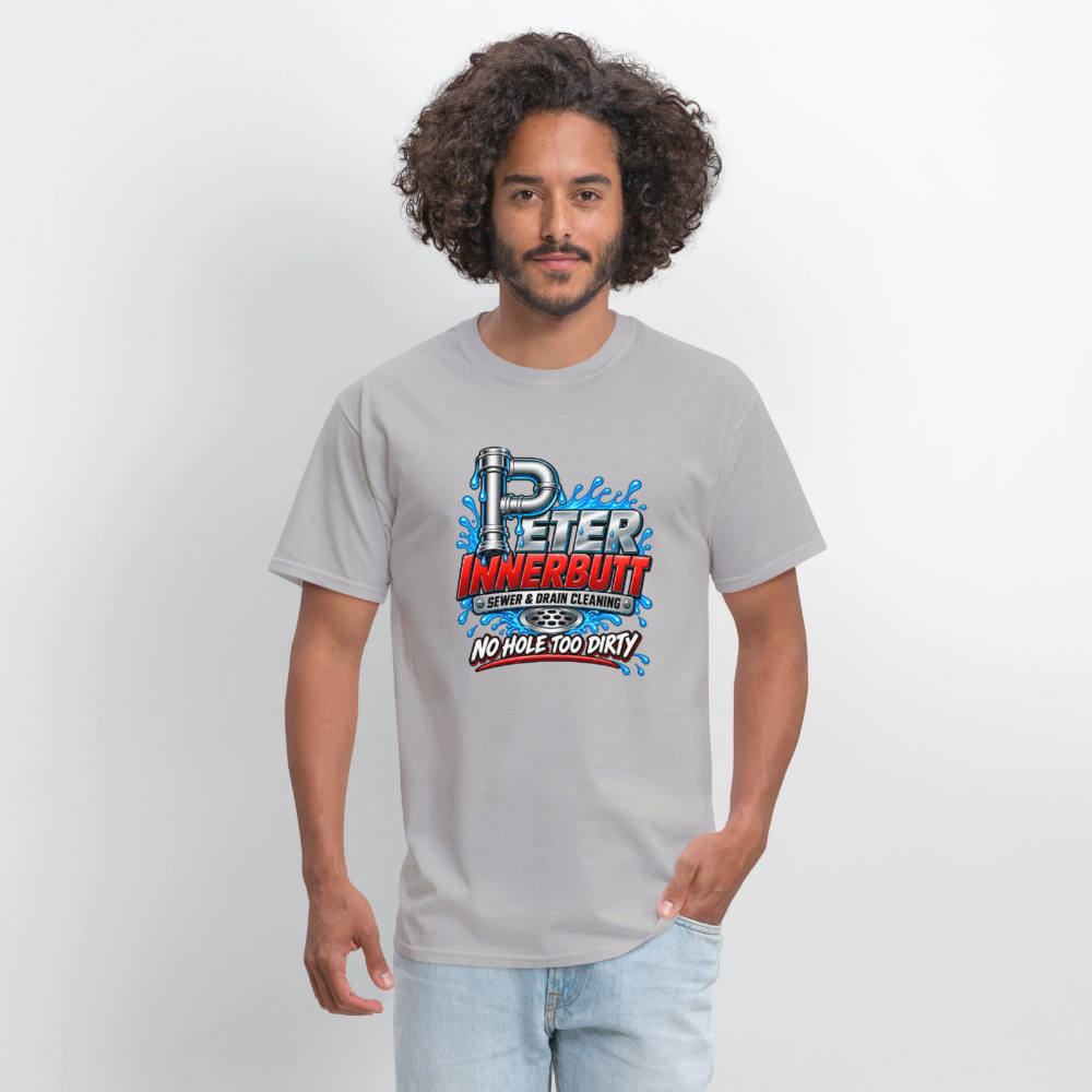 Peter Innerbutt No Hole Too Dirty Funny Adult Humor T-Shirt Color: Rock