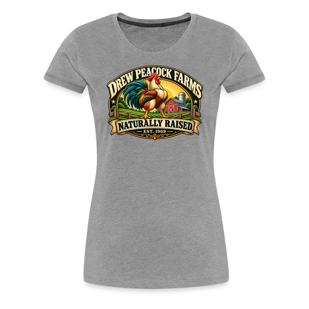 Drew Peacock Farms Women’s Premium T-Shirt - heather gray