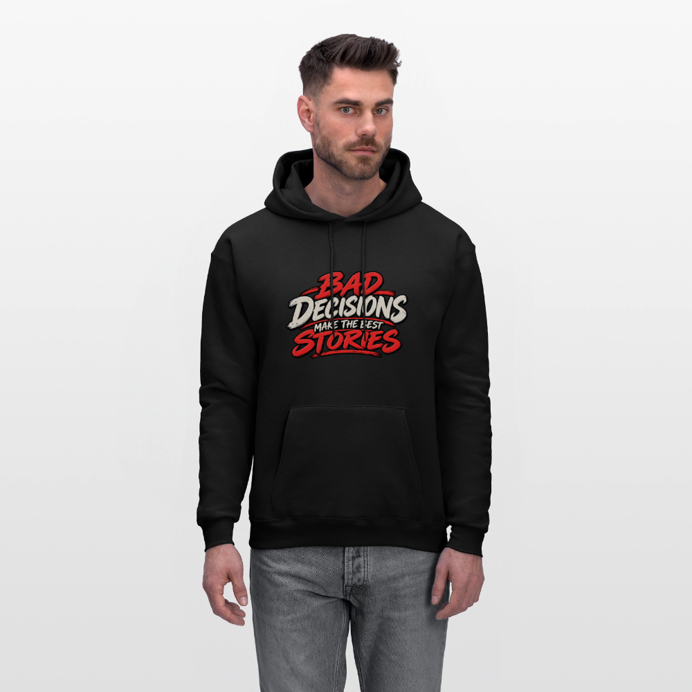 Bad Decisions Make the Best Stories Hoodie Color: Charcoal Grey