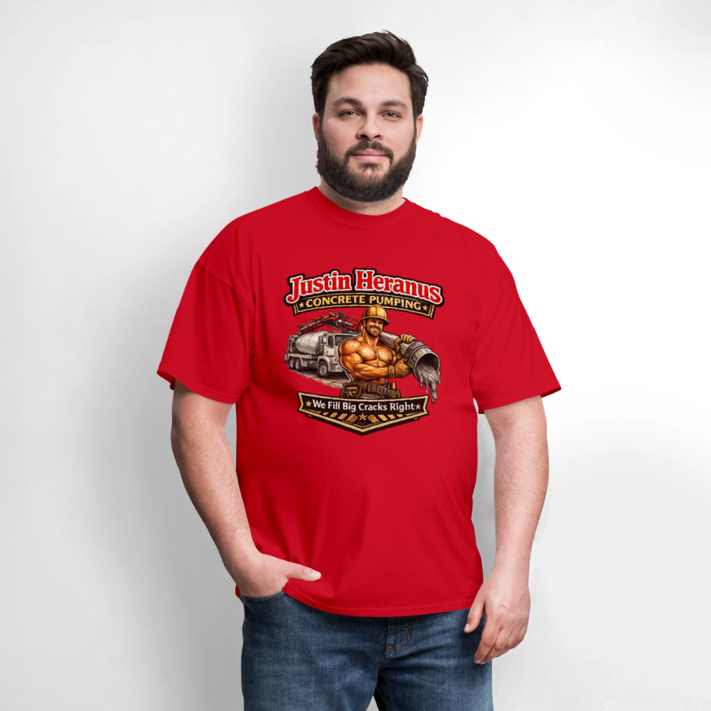 Justin Heranus Concrete Pumping T-Shirt - red