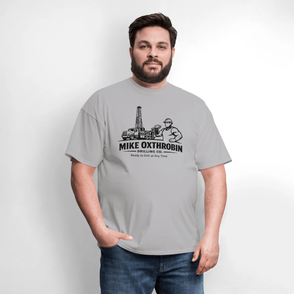 Mike Oxthrobin Drilling Co Funny T-Shirt Color: Rock