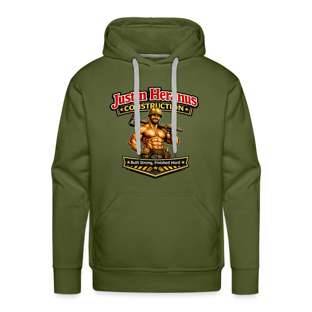 Justin Heranus Construction Premium Hoodie - olive green
