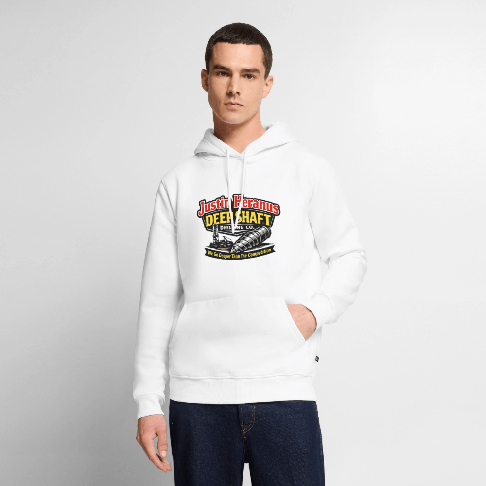 Justin Heranus Deep Shaft Drilling Premium Hoodie Color: White