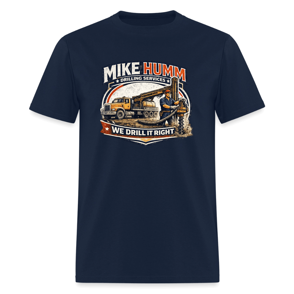 Mike Humm Drilling Service T-Shirt Color: Navy