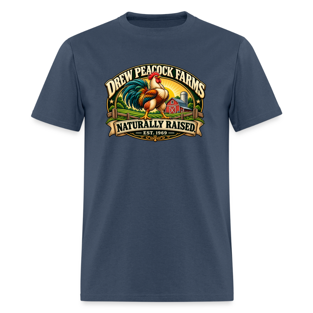 Drew Peacock Farms T-Shirt -  blue dusk