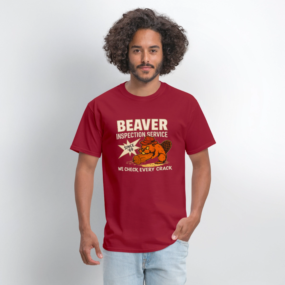 Beaver Inspection Service Funny Adult Humor T-Shirt Color: Black