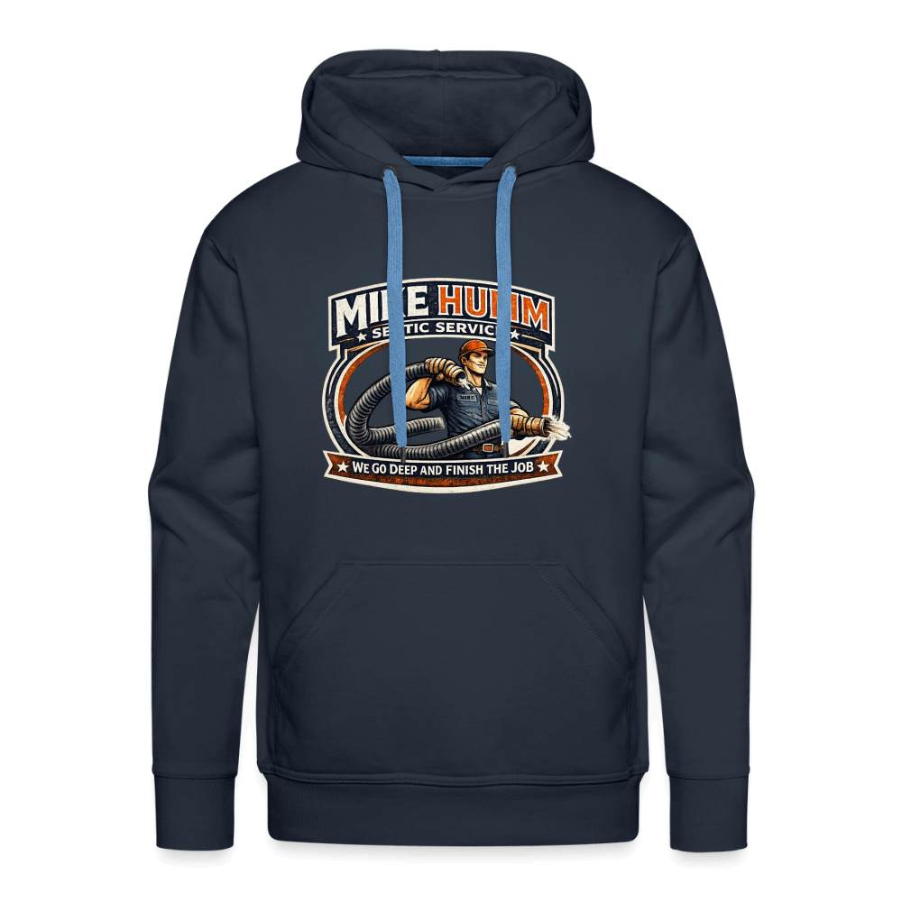 Mike Humm Septic Service Premium Hoodie Color: Navy