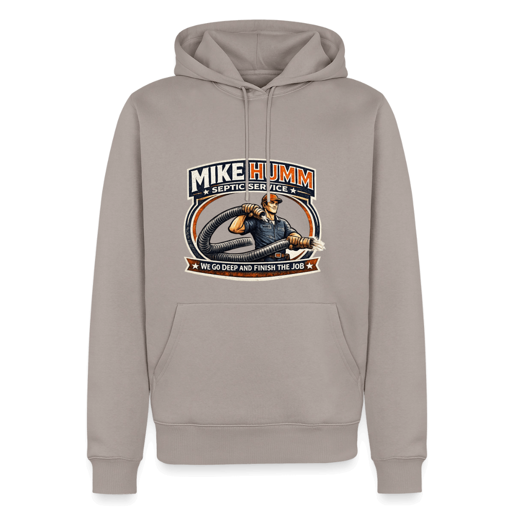 Mike Humm Septic Service Premium Hoodie Color: Taupe