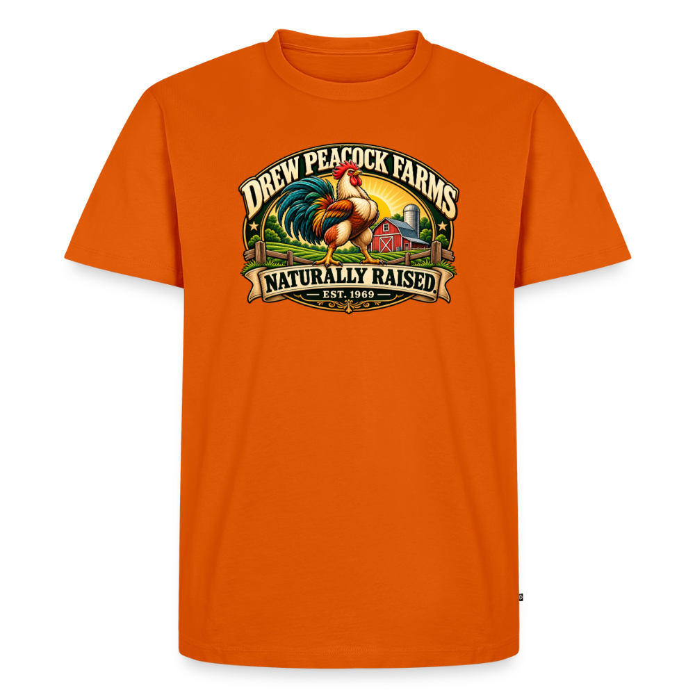 Drew Peacock Farms Premium T-Shirt Color: Orange