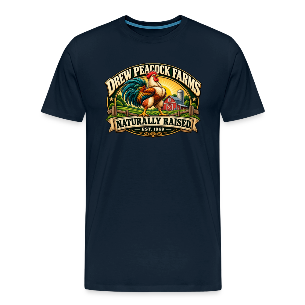 Drew Peacock Farms Premium T-Shirt Color: Deep Navy