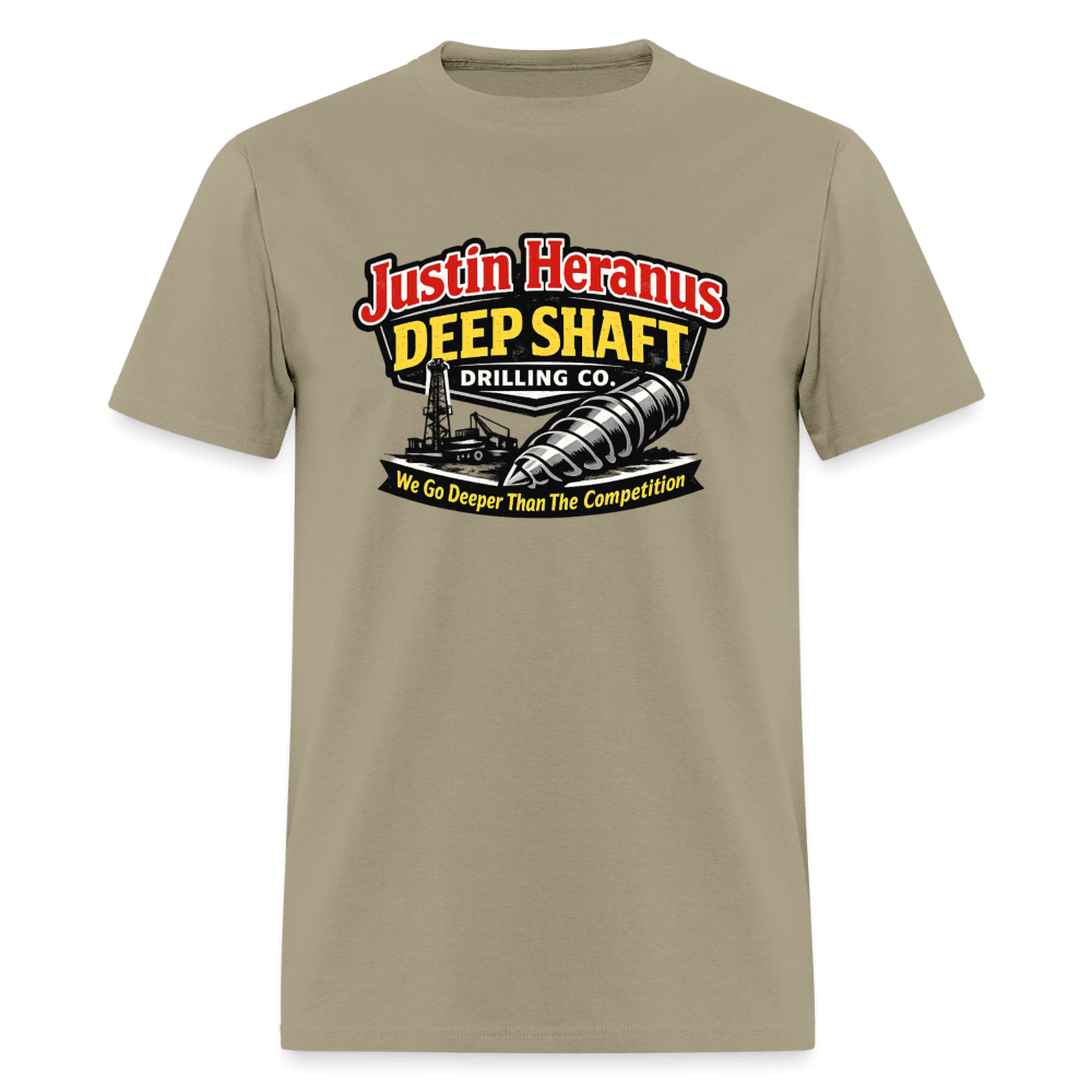 Justin Heranus Deep Shaft Drilling T-Shirt Color: Khaki