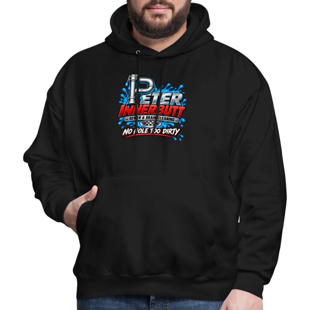 Peter Innerbutt No Hole Too Dirty Funny Adult Humor Hoodie Color: Heather Gray