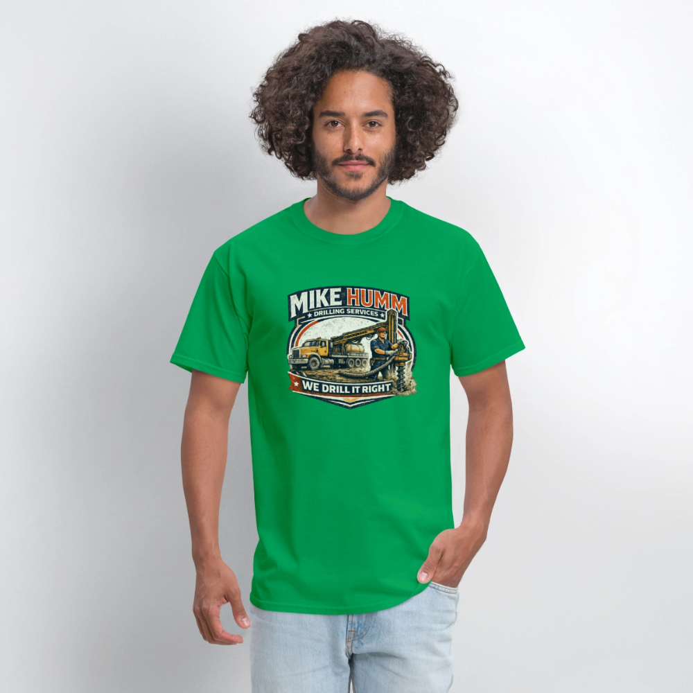 Mike Humm Drilling Service T-Shirt - bright green