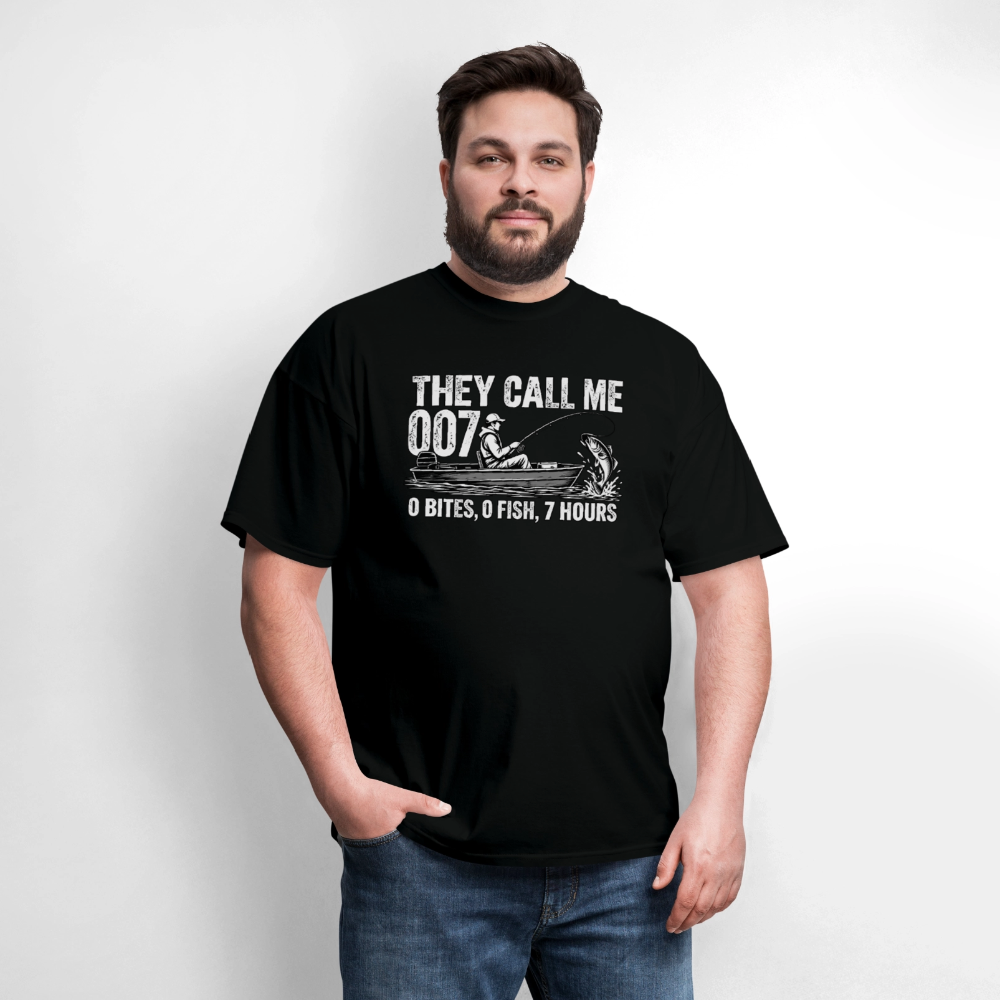 They Call Me 007 Funny Fishing T-Shirt Color: Navy