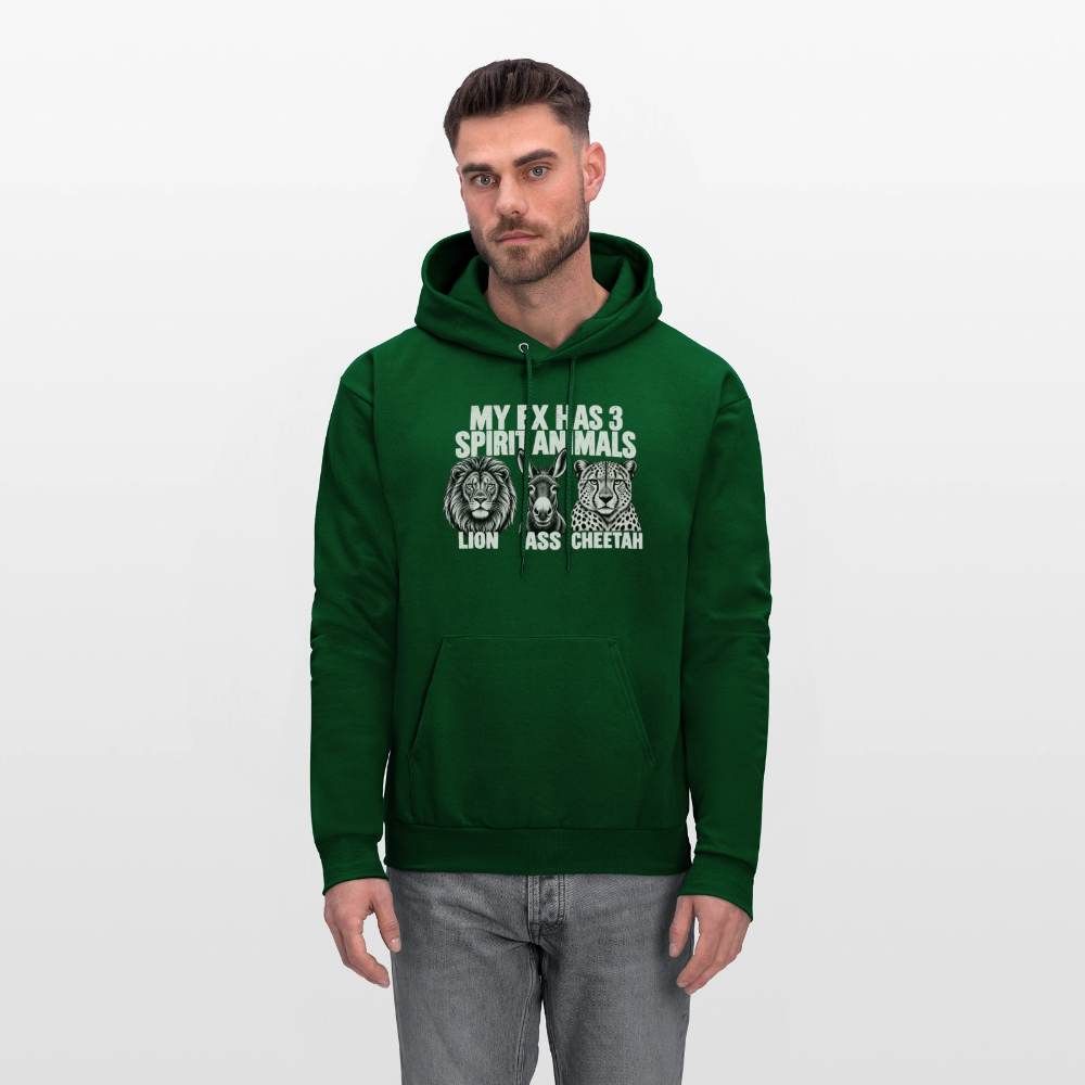 My Ex Has Three Spirit Animals Hoodie - forest green