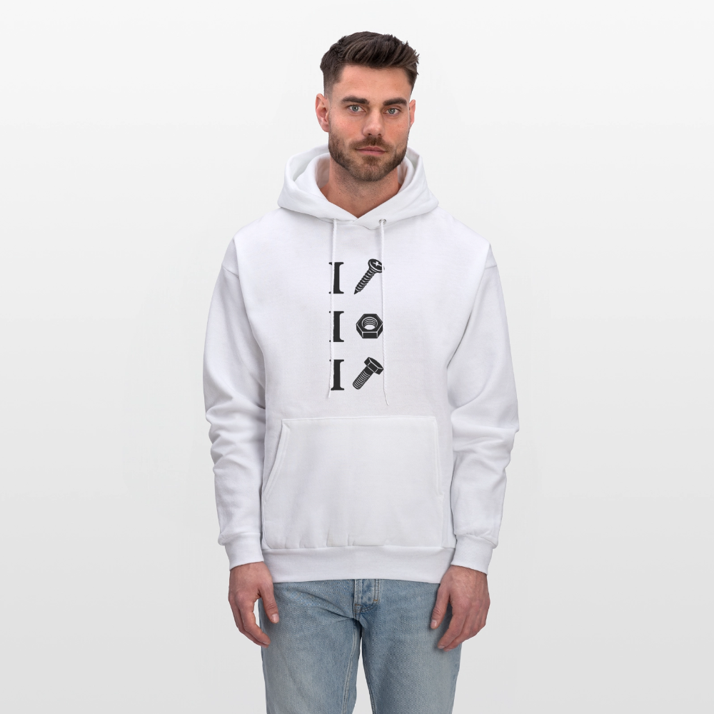 I Screw I Nut I Bolt Hoodie - white