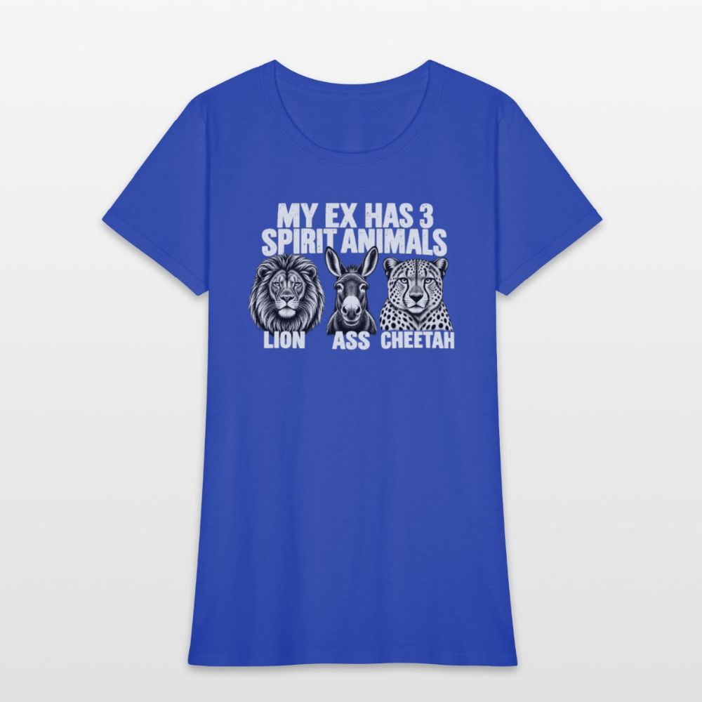 My Ex Has Three Spirit Animals Women’s T-Shirt - royal blue