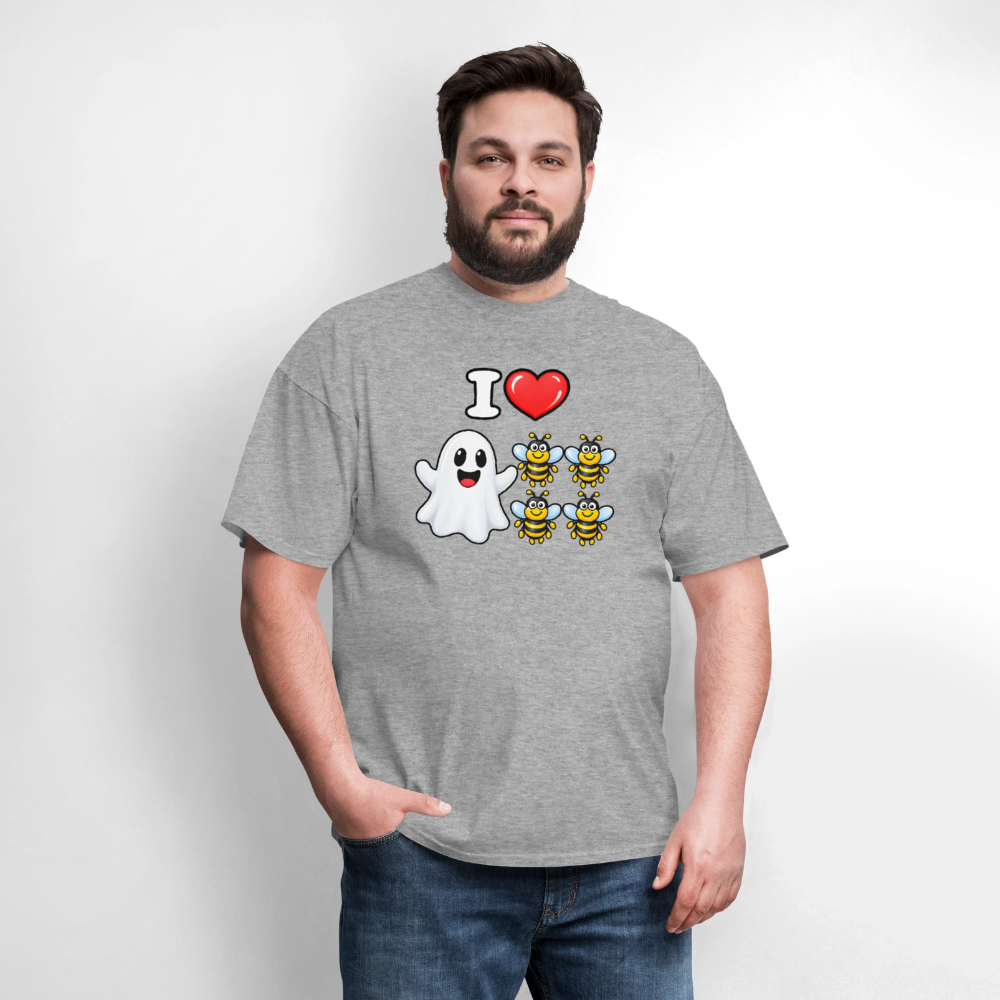 I Heart Boo Bees Funny Halloween T-Shirt Color: Navy
