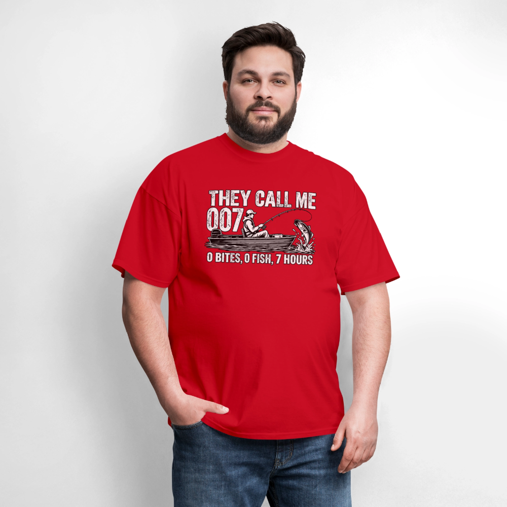 They Call Me 007 Funny Fishing T-Shirt Color: Navy