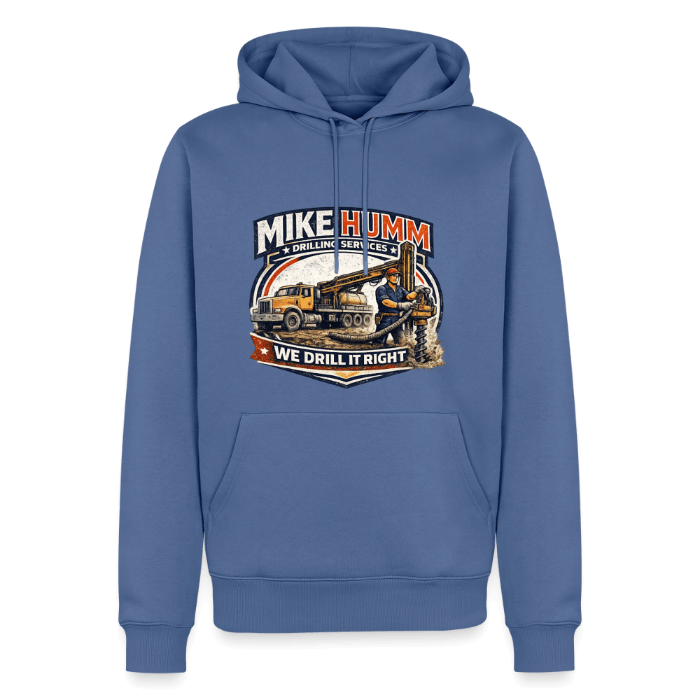 Mike Humm Drilling Service Funny Premium Hoodie Color: Stone Blue