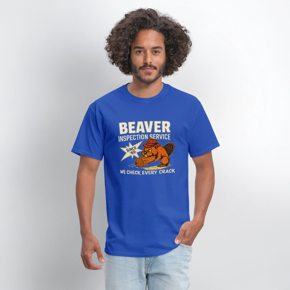 Beaver Inspection Service Funny Adult Humor T-Shirt Color: Black