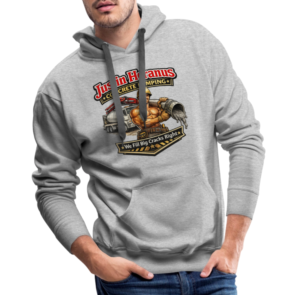 Justin Heranus Concrete Pumping Premium Hoodie - heather grey