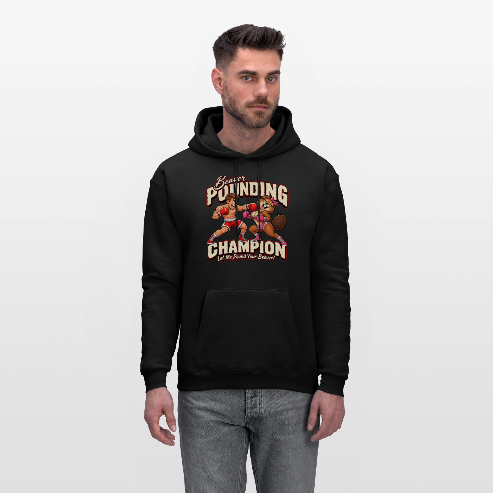 Beaver Pounding Champion Hoodie - black