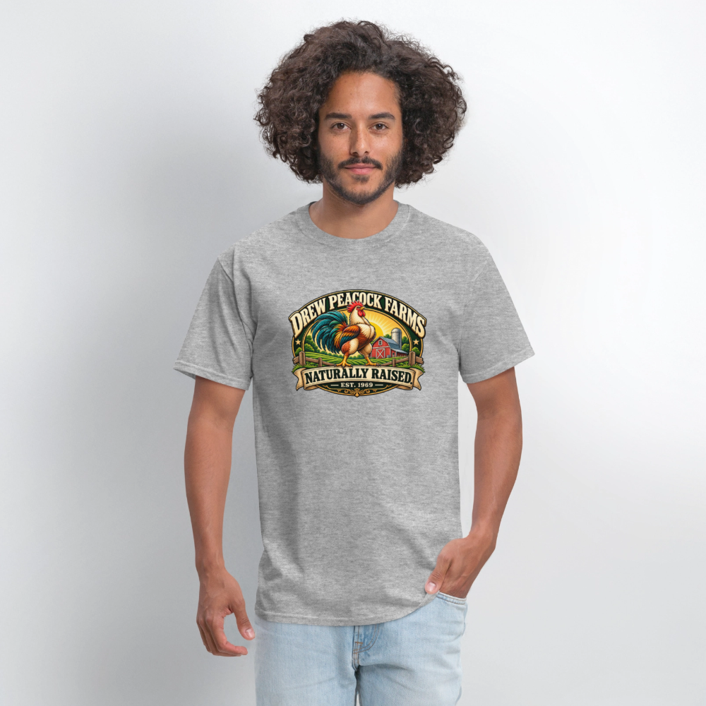 Drew Peacock Farms T-Shirt - heather gray