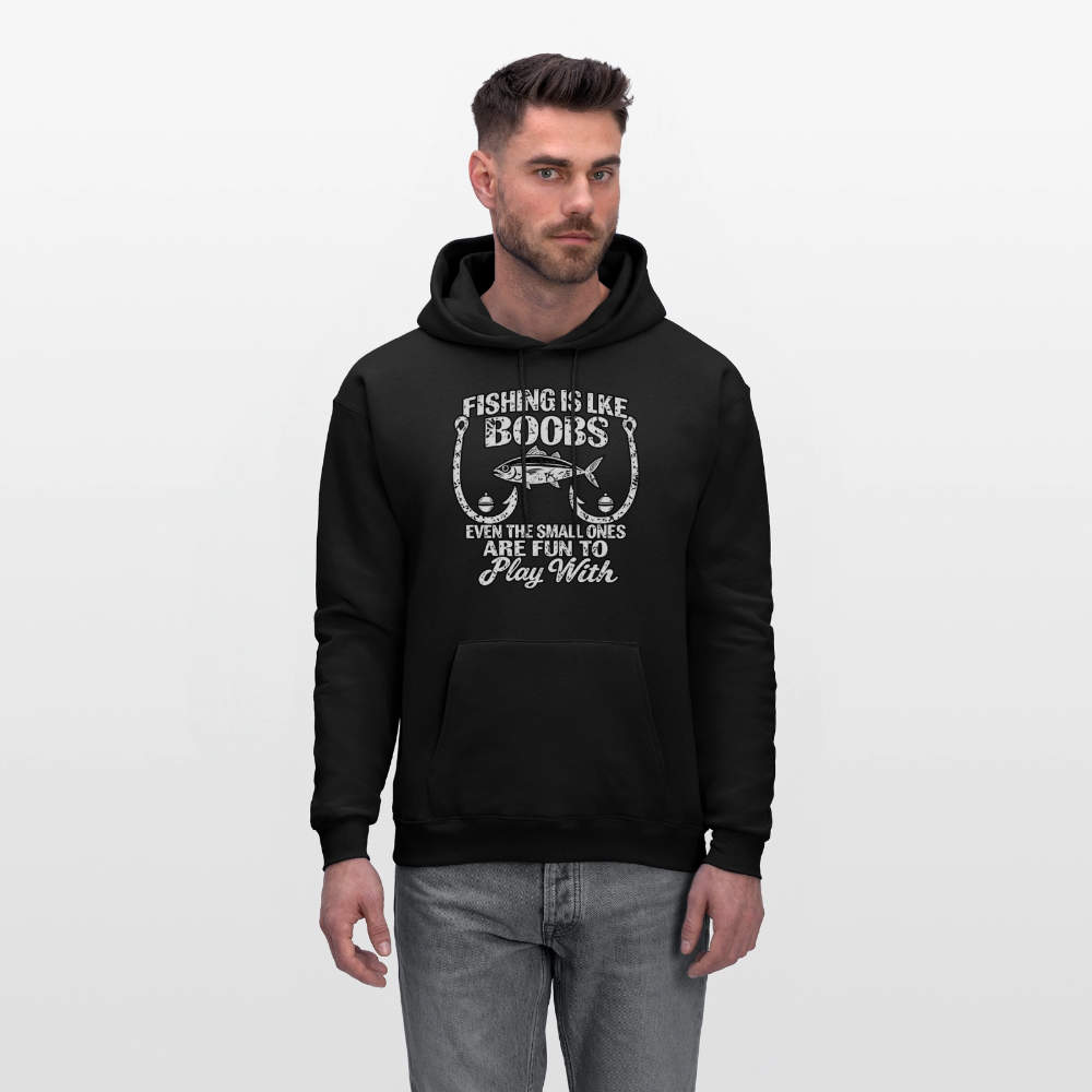 Fishing Is Like Boobs Hoodie Color: Black