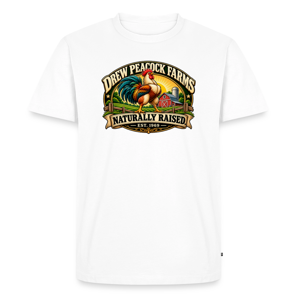 Drew Peacock Farms Premium T-Shirt Color: White
