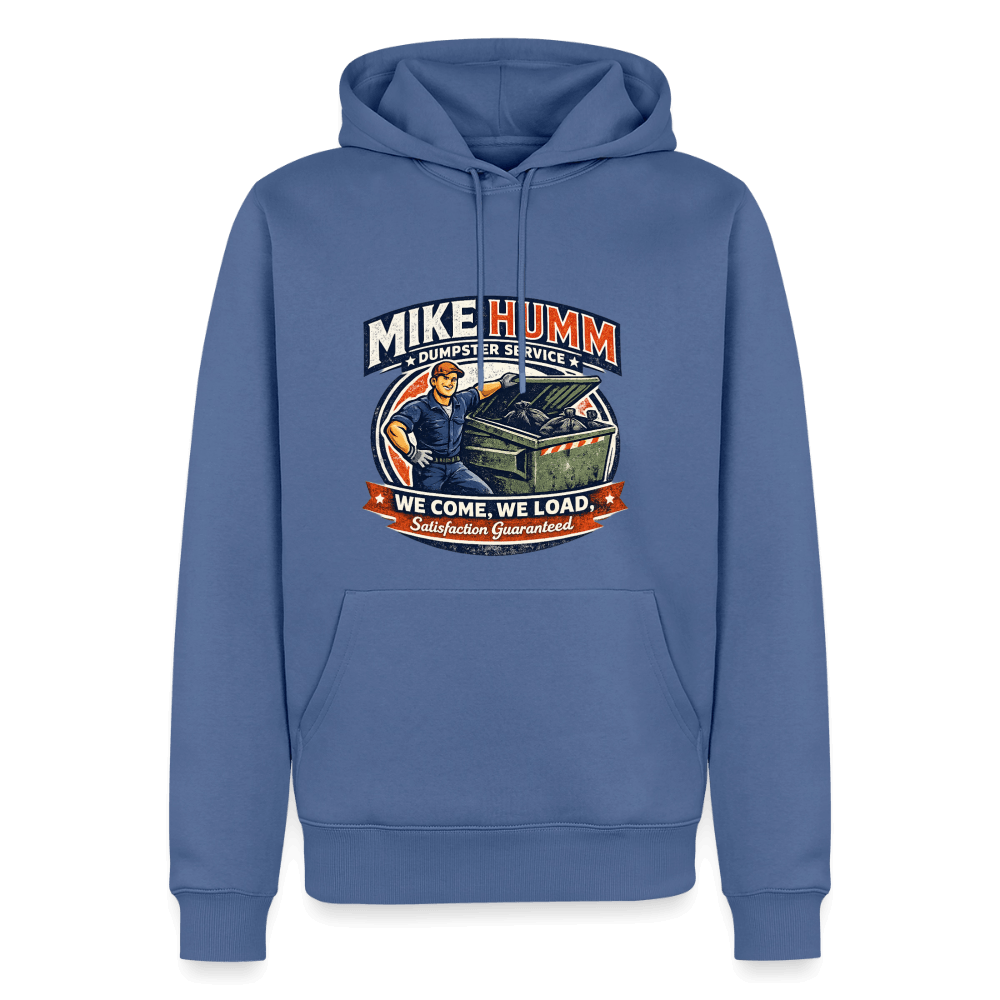 Mike Humm Dumpster Service Premium Hoodie Color: Stone Blue