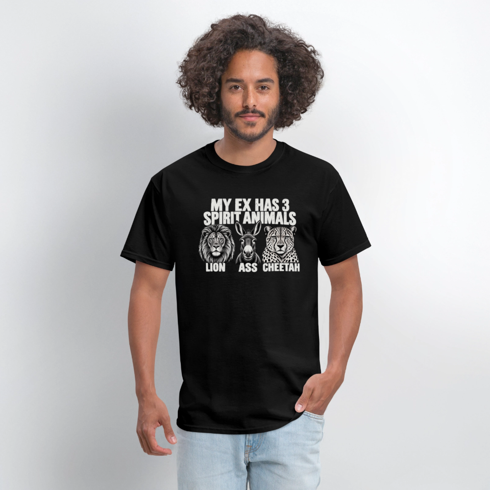 My Ex Has Three Spirit Animals T-Shirt - black